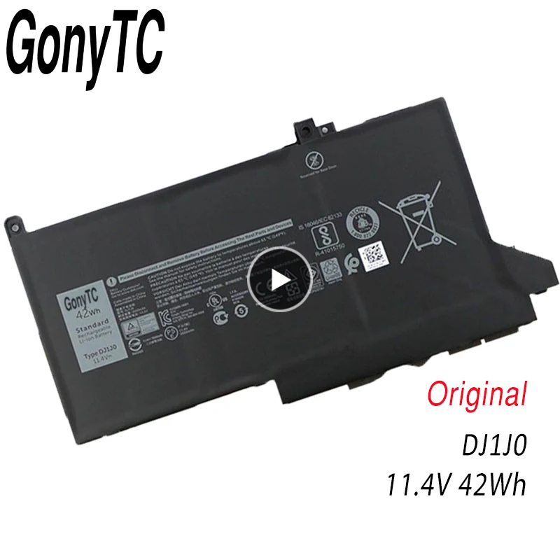 Новый оригинальный аккумулятор DJ1J0 для ноутбука DELL Latitude 12 7000 7280 7380 7480 11 4