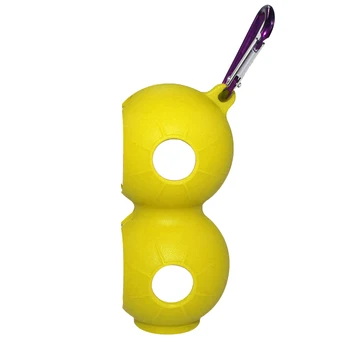 

Hanging Soft Silicone Wear Resistant Golf Double Ball Cover Dustproof Gift With Carabiner Portable Storage Protective 8-shape