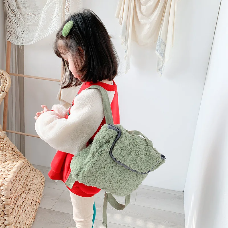 

Children Backpack 2020 New Style Korean-style Fashion Teddy Hair Kindergarten Small Bookbag Baby Lightweight Backpack
