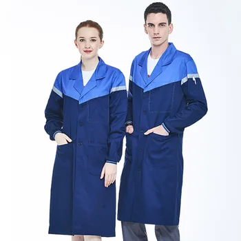 

Work clothes Men Women Wear-resistant Dust-proof Long Sleeve Style Labor Working Clothing Warehouse Coat for Factory Workshop