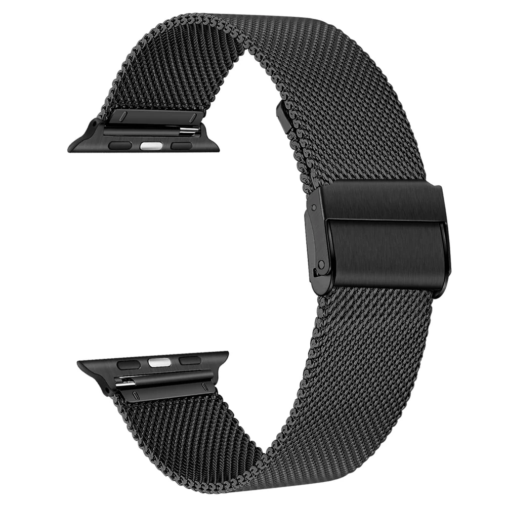 Ремешок для Apple Watch 6/5/4 40 мм 44 Воздухопроницаемый Сетчатый браслет из нержавеющей