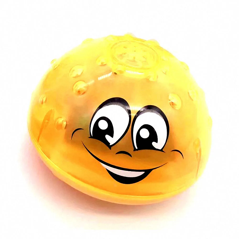 Электрическая индукционная распылительная водяная игрушка вращающийся распылитель шар игрушка для ванны креативные Детские принадлежности для купания и душа подарки для детей - Цвет: Ball Yellow