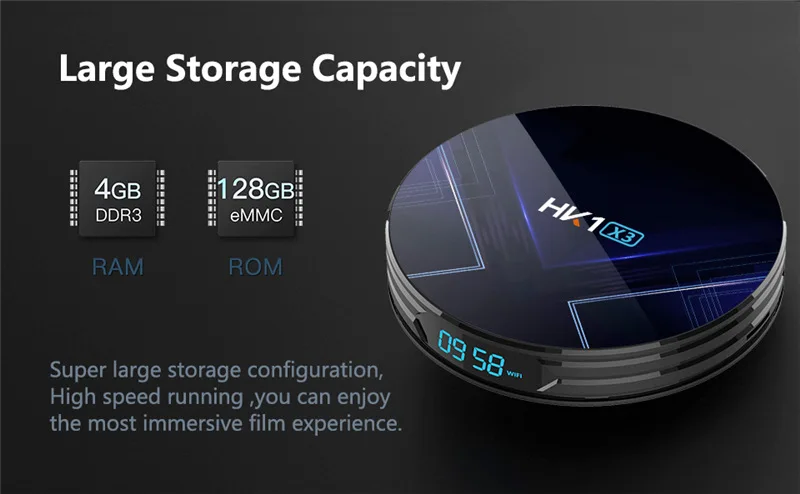 HK1X3 Amlogic S905W Смарт ТВ приставка Android 9,0 4G 128G медиаплеер 4K Google голосовой помощник Поддержка WiFi IP tv медиаплеер