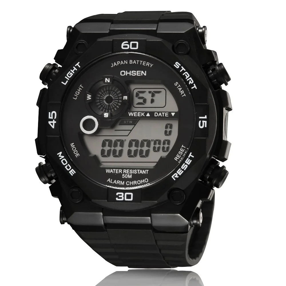 

Hot Selling Ohsen Onsun 2810 Multi-functional Dual Display Electronic Waterproof Outdoor LED Watch