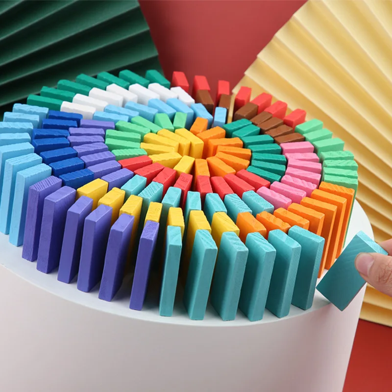 

120pcs Creative Mini Novel Wooden Rainbow Digital Building Block Brain Game Toy Kids Entertainment Intelligence Interaction Toys