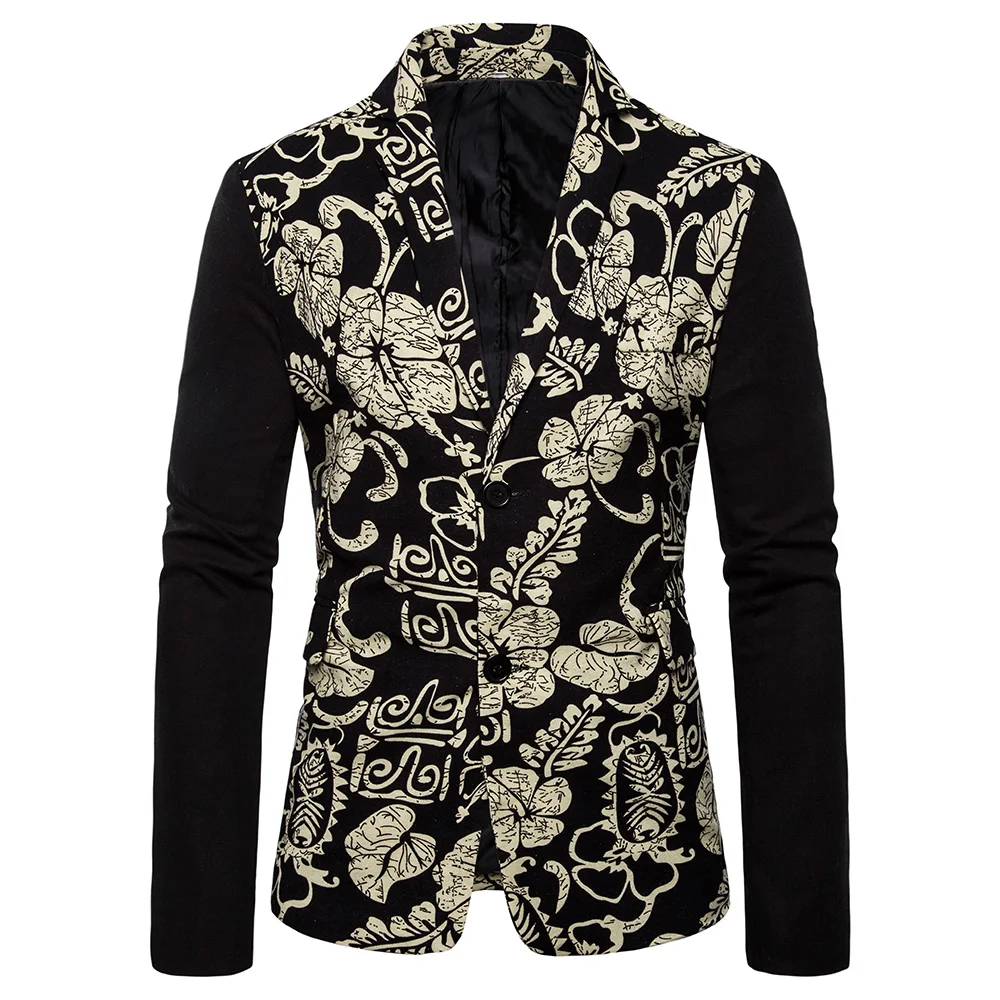 Men New Fashion African European Style Blazer Suit Jacket Long Sleeve Printed Coat Outwear | Мужская одежда