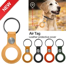 New Protective Cases For Apple Airtag Leather Tracker Anti-lost Silicone Airtag Keychain Case Airtags Leder Cover