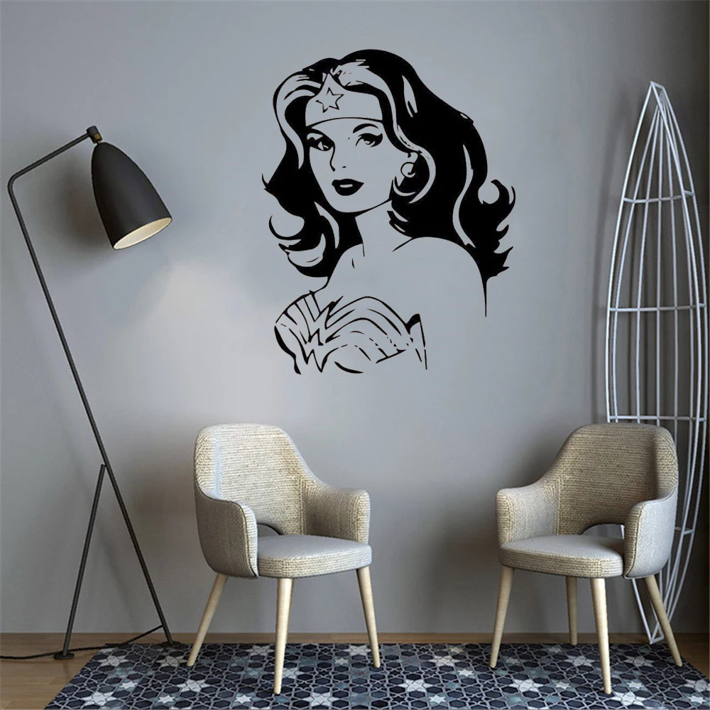 

Superhero Sticker Home Vinyl Removable Decals For Living Room Bedroom Magic Female House Decoration