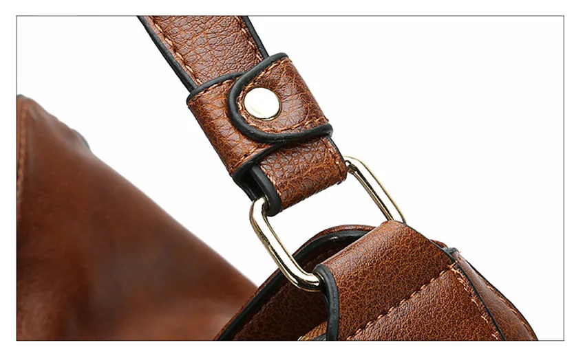 Sac à main vintage marron femme en cuir concepteur à bandoulière bolso mujer