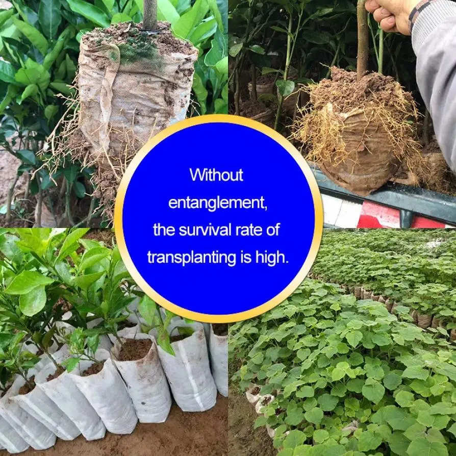 Eco-friendly 100 шт./компл. нетканый мешок для рассады, сумка для растений, питание расти мешок 8*10 см для сада