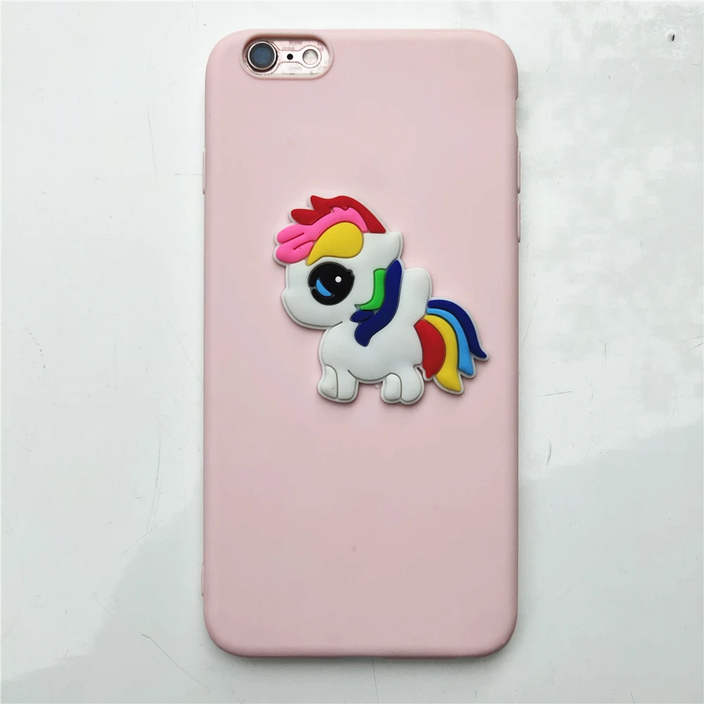 Pink Мультяшный яркий цвет чехол для iPhone 6 6S Plus 7 7S Plus 5 5S SE X XS MAX XR Мягкий силиконовый чехол из ТПУ - Цвет: Pink