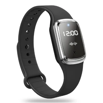 

Outdoor Mini Mosquito Repellent Bracelet Ultrasonic Anti Mosquito Insect Repeller with Clock Function