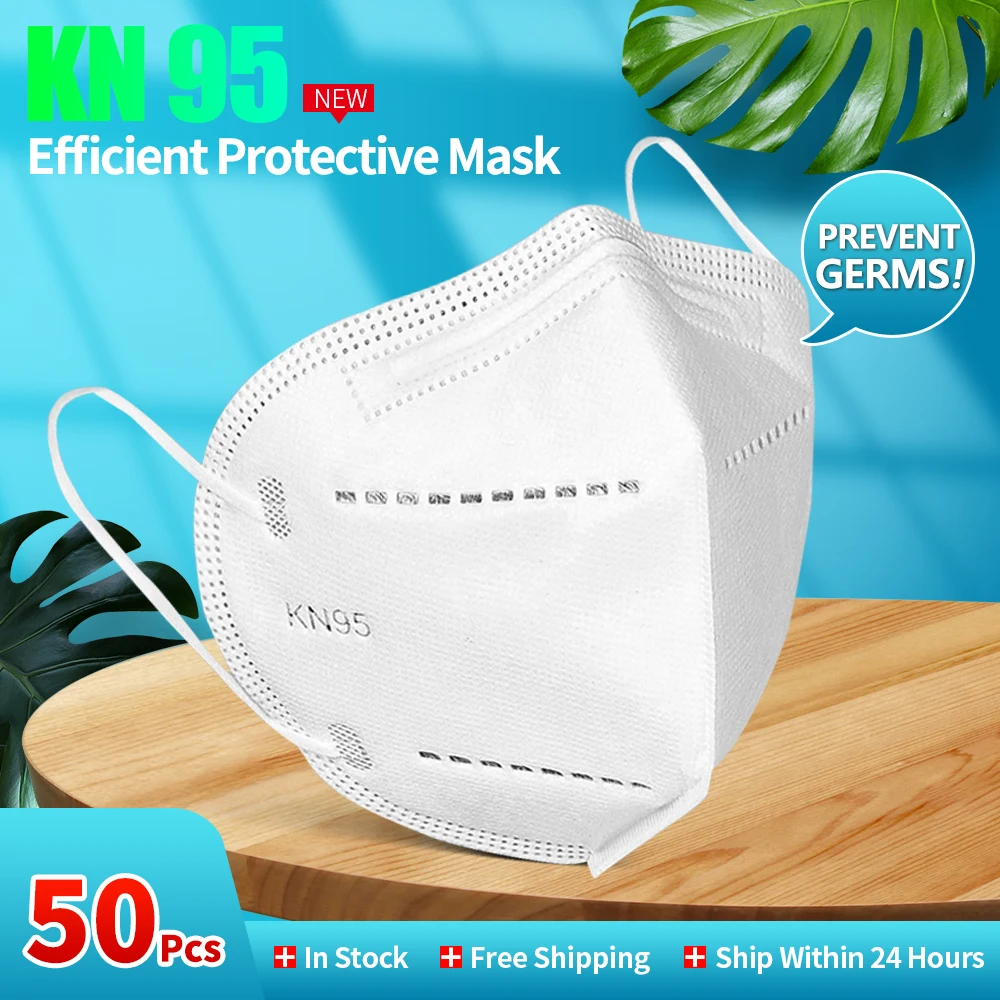 

5/10/20/50PCS KN95 Face Mask PM2.5 Filter Anti-fog Strong Protective Mouth Masks Respirator KN95 Mask Reusable Anti Dust Germ