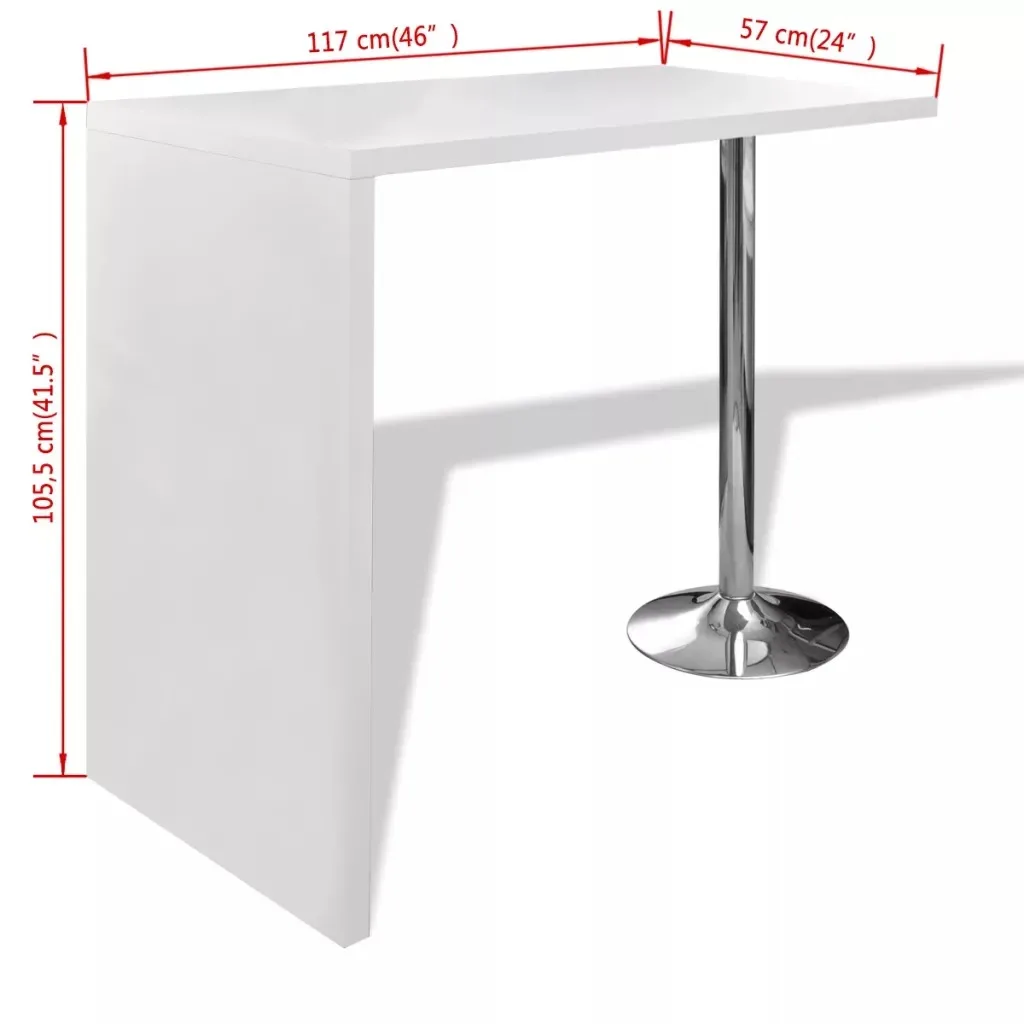 VidaXL Bar Table 1 Steel Leg High Glossy Standing Bar Table White Household Coffee Bar Tables Bar Furniture Home Bar Table V3 VidaXL Bar Table 1 Steel Leg High Glossy Standing Bar Table White Household Coffee Bar Tables Bar Furniture Home Bar Table V3