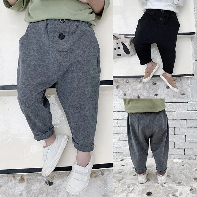 Baby Boy Pants Casual Harem Pants 1 2 3 4 5 6 Years Toddler Baby Autumn Trousers Elastic Waist Sweatpants Children Pants