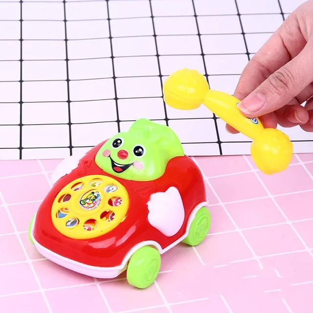 Clockwork Toys Baby Simulation Phone Toys Cartoon Pull Line Phone Gift Develop Intelligence Education Wind Up Toys For Kid 4