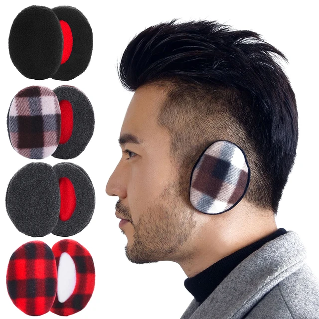 Orejeras de vellón para hombre y mujer, calentadores de orejas sin banda,  cálido, para invierno, 1 par - AliExpress