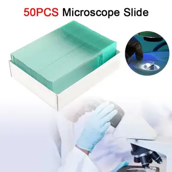 

50PCS Professional real Blank Microscope Slides Cover Glass Lab preparation