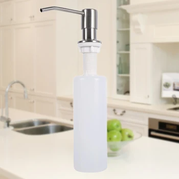 

With Bottle Commercial Refill Stainless Steel Pump Durable Kitchen Sink Detergent Liquid Hand Wash Soap Dispenser Easy Install