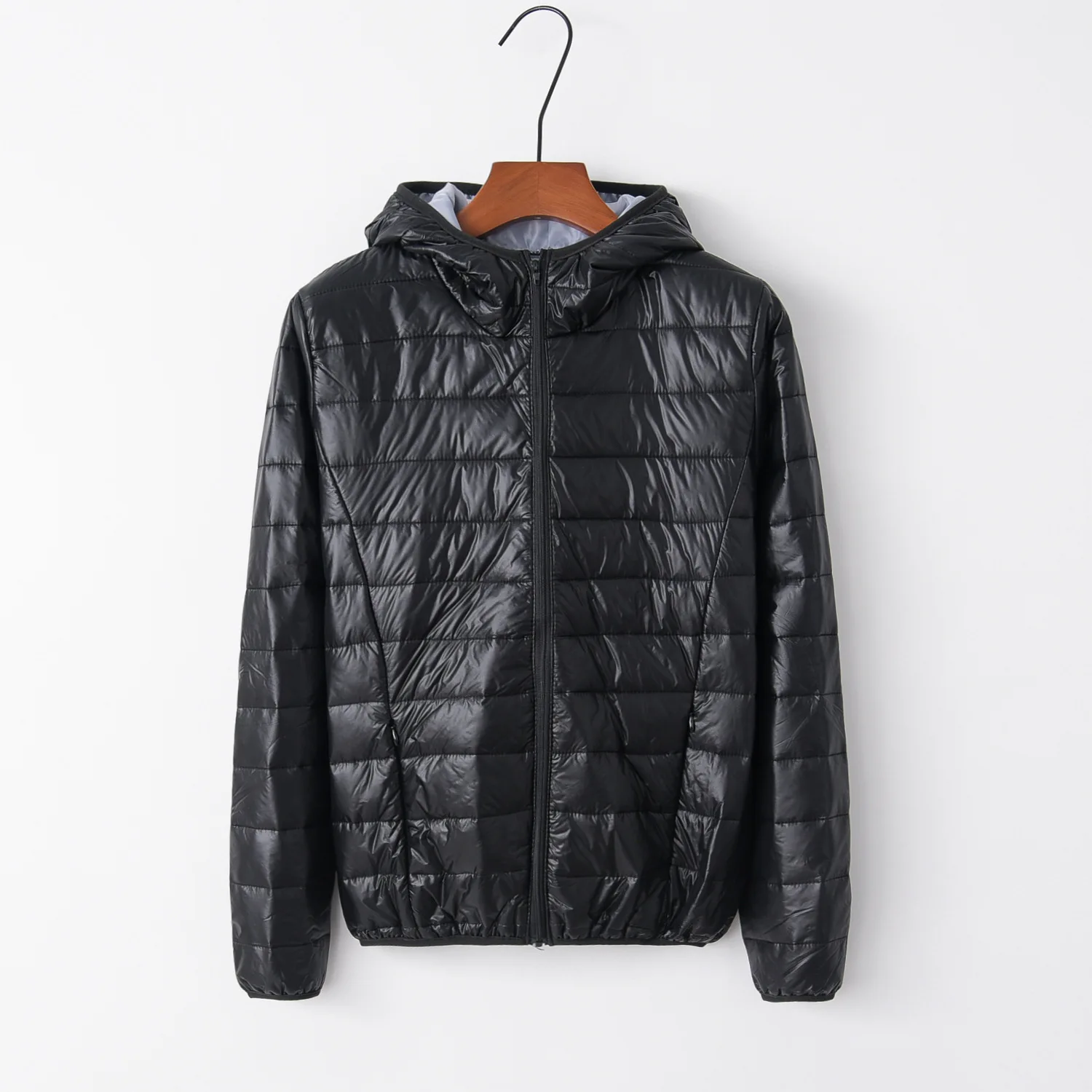 8895# AliExpress новая стильная осенняя и зимняя одежда женская Европейская и американская тонкая хлопковая стеганая куртка с капюшоном и длинным рукавом Cott