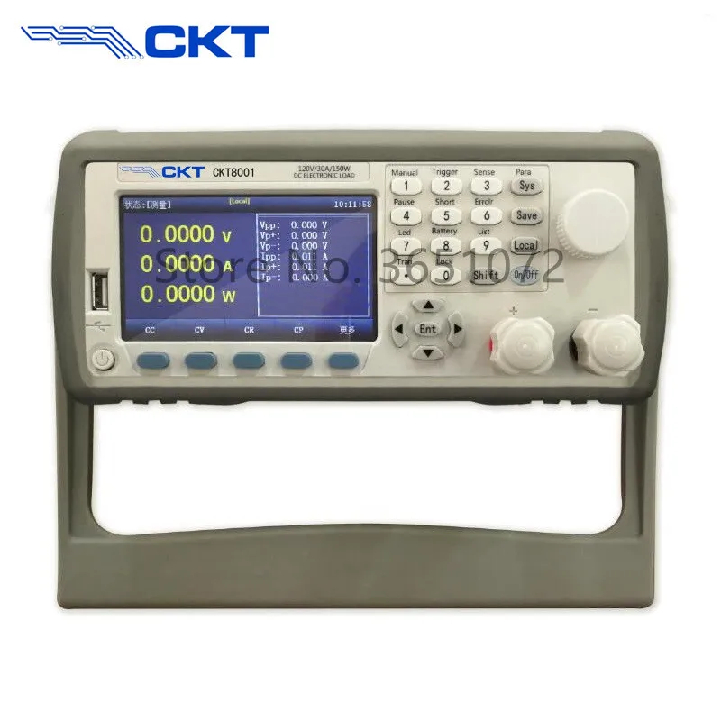 

CKT8001 Programmable DC Electronic Load with 150V 30A 150W DC Load Tester