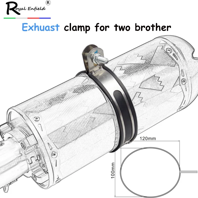 Для двух братьев мотоцикла шестигранный круглый глушитель труба кронштейн зажим для закрепления поддержка Глушитель труба Кронштейн вешалка