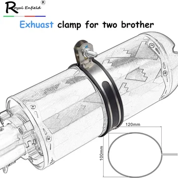 

For Two brother Motorcycle Hexagonal Round Exhaust Muffler Pipe Bracket Clip Fasten Support Silencer Pipe Bracket Hanger Band