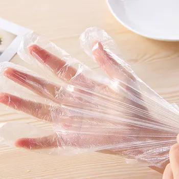 

100PCS Food Plastic Gloves Disposable Gloves Restaurant Kitchen BBQ Eco-friendly Protection Gloves Fruit Vegetable Gloves Hot