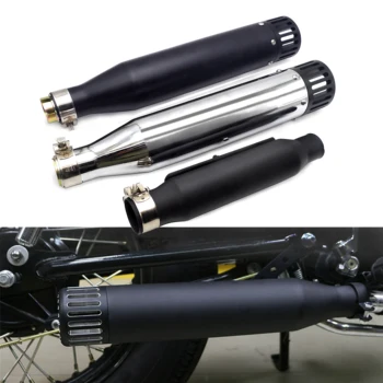 

Universal Motorcycle Exhaust Escape Muffler Pipe Tail Tube Exhaust Tip Silencer FOR Harley Bobber Cafe Racer Chopper Customs