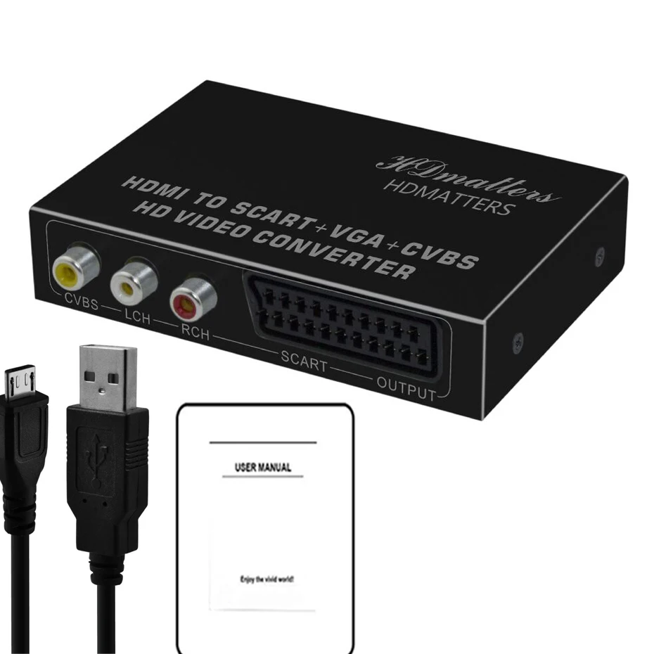Сплиттер 1080p HDMI в Scart VGA AV сплиттер kabel для ТВ с портом scart (HDMI av дисплей