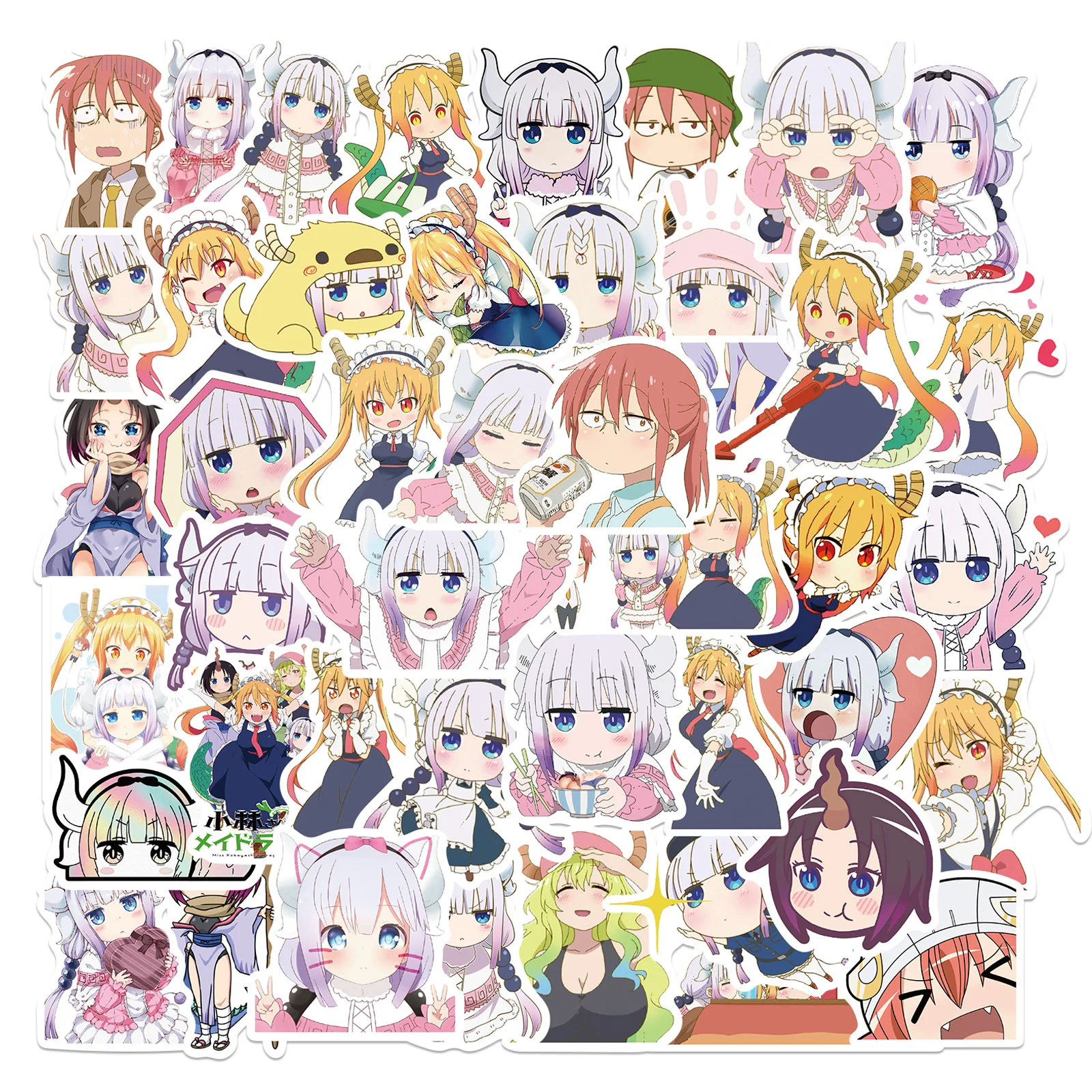 Стикеры Японские Аниме Miss Kobayashi's Dragon Maid чемодан для ноутбука скейтборда