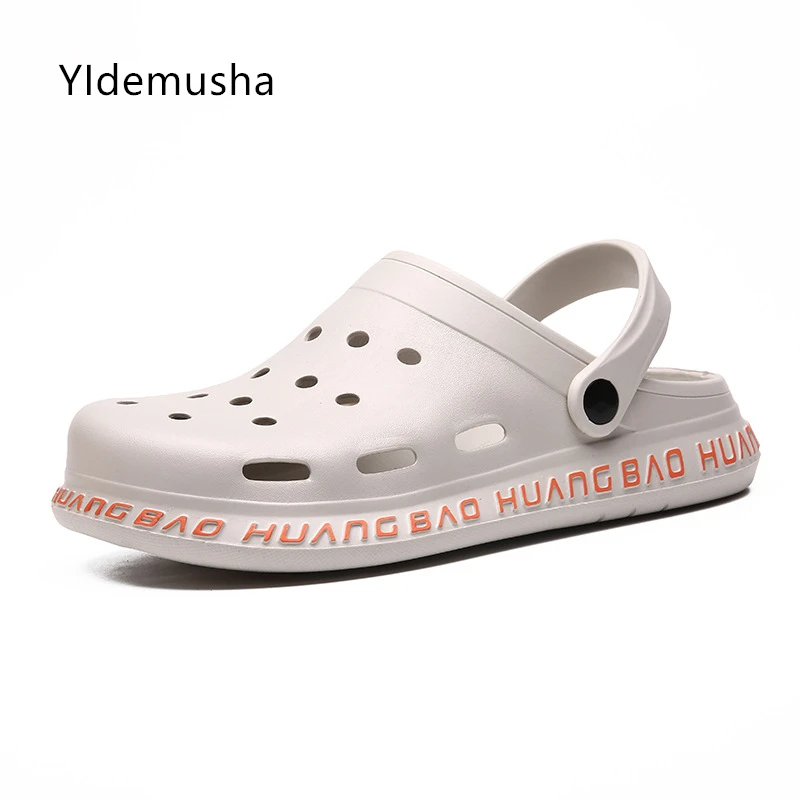

New Men's Summer Shoes Men Slippers Breathable Nonslip Male Garden Shoe Casual Beach Sandals Quick Dry Plus size couple sandals