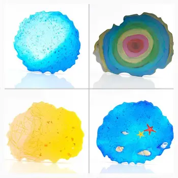 

Large Irregular Wave Round Coaster Mold Silicone Resin Cement Casting Mold Tools