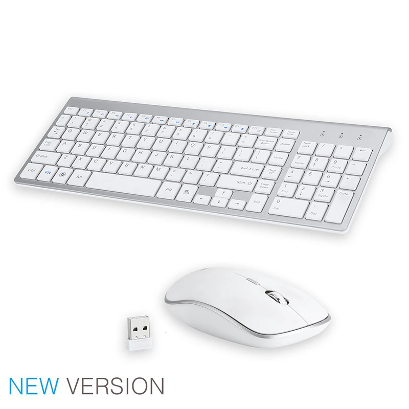SeenDa оптическая беспроводная клавиатура и мышь расческа бесшумный щелчок Mutimedia 2,4G USB клавиатура мышь Набор для ноутбука офисные принадлежности
