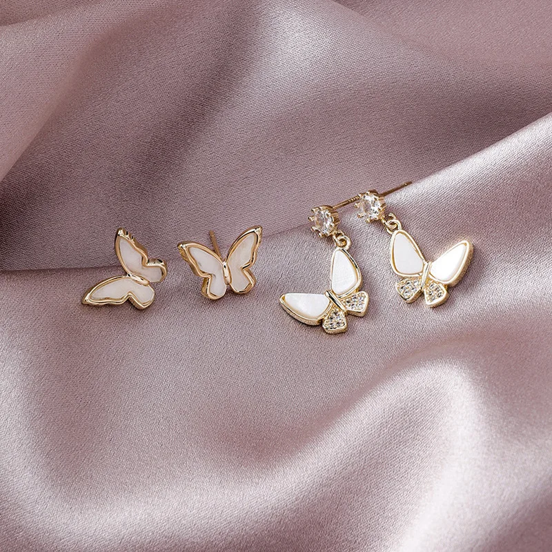 Женские серьги-гвоздики в Корейском стиле простые милые серьги виде ракушек