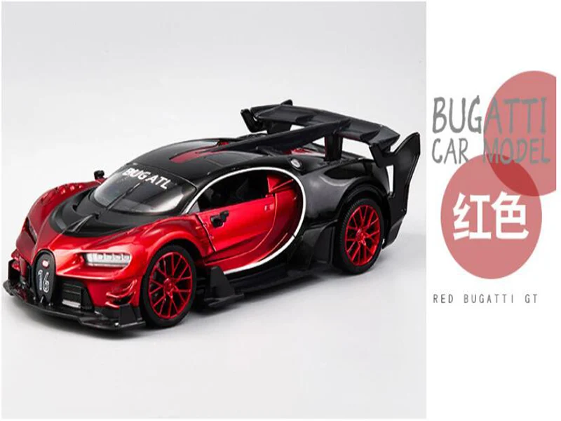 1/24 Bugatti GT статическая модель супер автомобиль литая игрушка модель двери может быть открывается для мальчиков подарки игрушки для детей