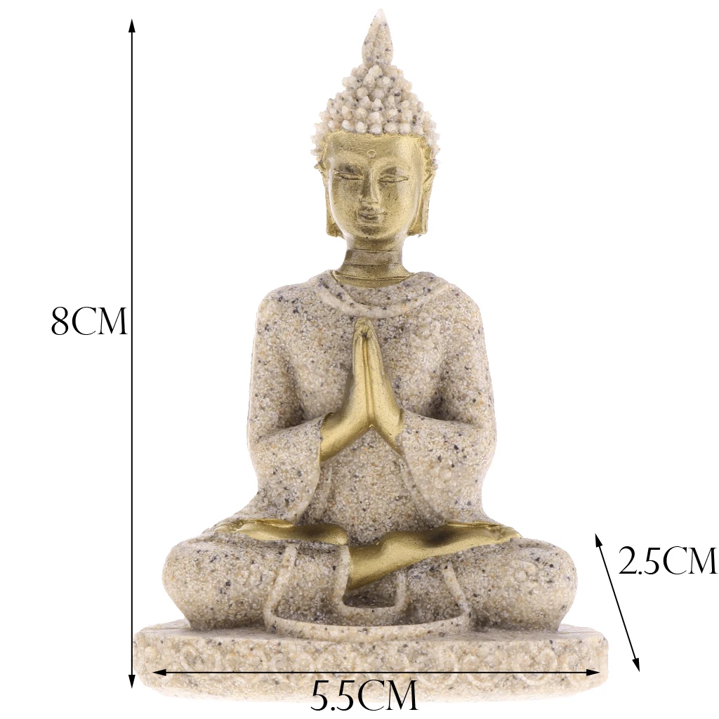 The Hue Sandstone Meditation Buddha Statue Sculpture Hand Carved Figurine Seated Ganesh Buddha Hand Carved Statue
