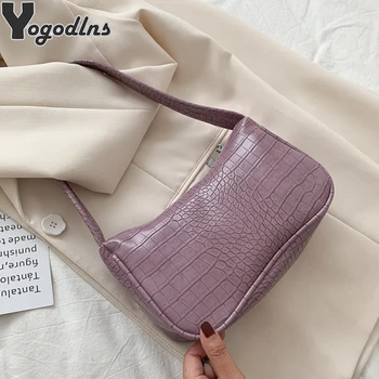 

Retro Alligator Women Messenger Handbags and Purse Luxury Baguette Shoulder Bags for women Split Crocodile Bolsas Sac A Main