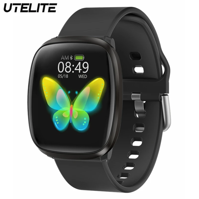 

UTELITE E102 Smart Watch Men Women with BT 5.0 Full Touch Screen IP67 Waterproof Fitness Tracker Heart Rate Monitor Sports Watch