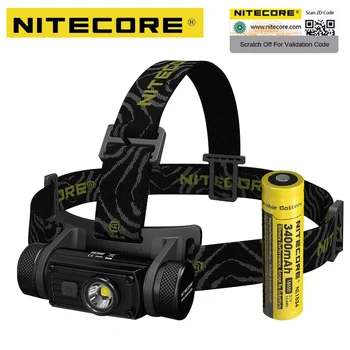 

100% Original Nitecore HC60 1000 Lumens CREE XM-L2 U2 LED USB Rechargeable Headlamp with 3400mAh 18650 Battery