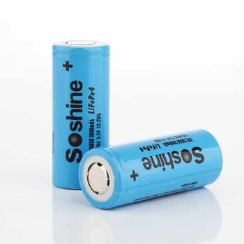 

Soshine 26650 LiFePO4 Battery: 3.2V 3800mAh Rechargeable Battery with Battery Case Box