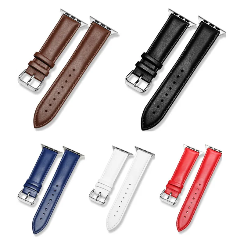 Ремешок ручной работы из воловьей кожи для Apple Watch Band 42 мм 38 Series 5/4/3/2/1 спортивный