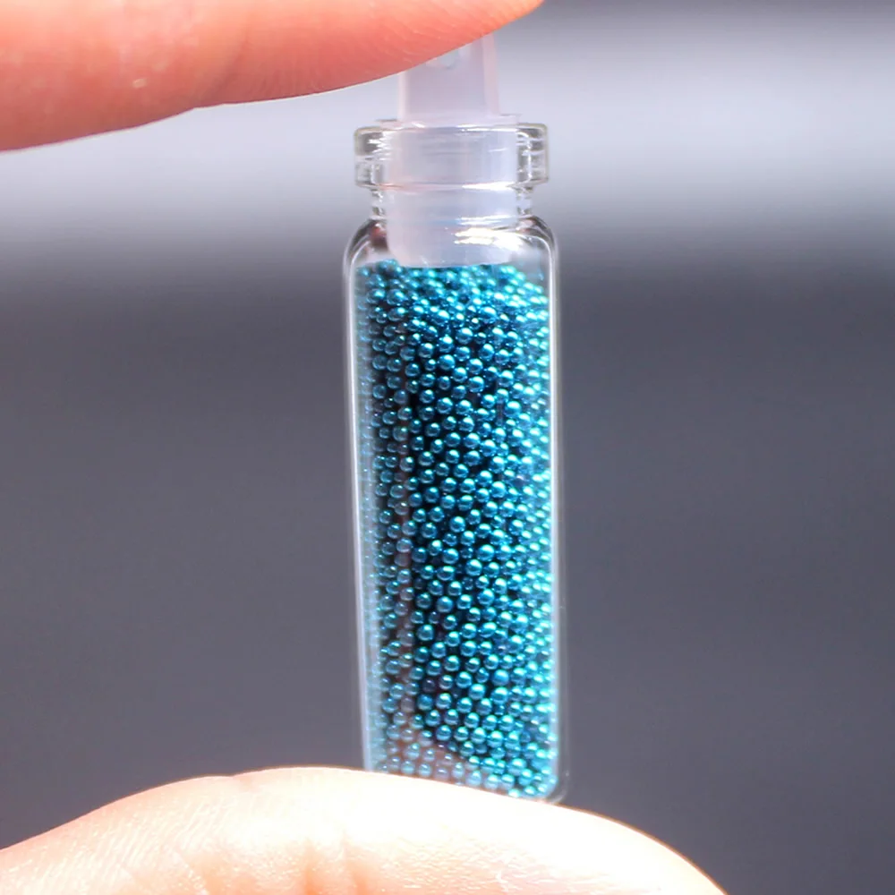 

1Pcs DIY Nail Art Fashion Blue Beads Nail Rhinestone Small Irregular Beads Manicure 3D Nail Art Decoration In Wheel Accessories