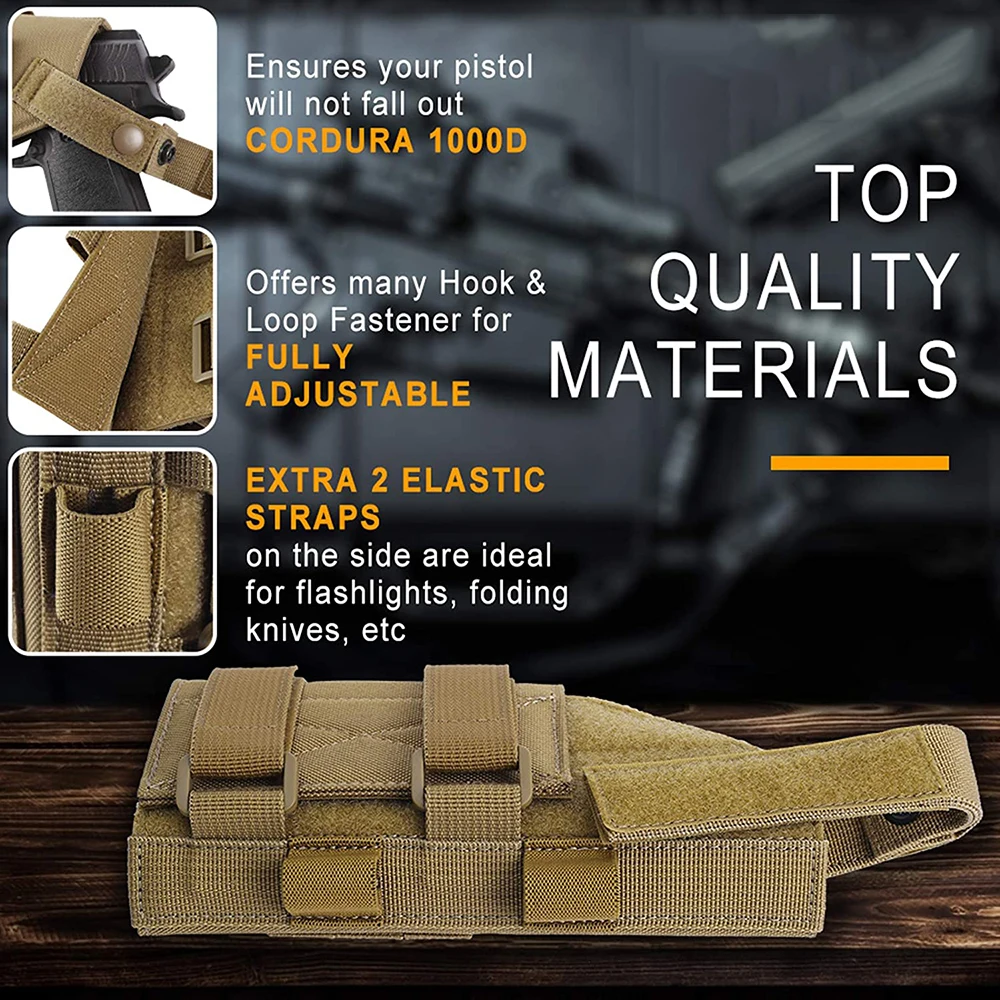 Nylon Tactical Gun Holster for Right Hand Pistol