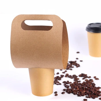 

Free Shipping - 10/Pack Parties Catering Supplies, Drink Coffee Take Out Paper Kraft Single Seat Cup Holder