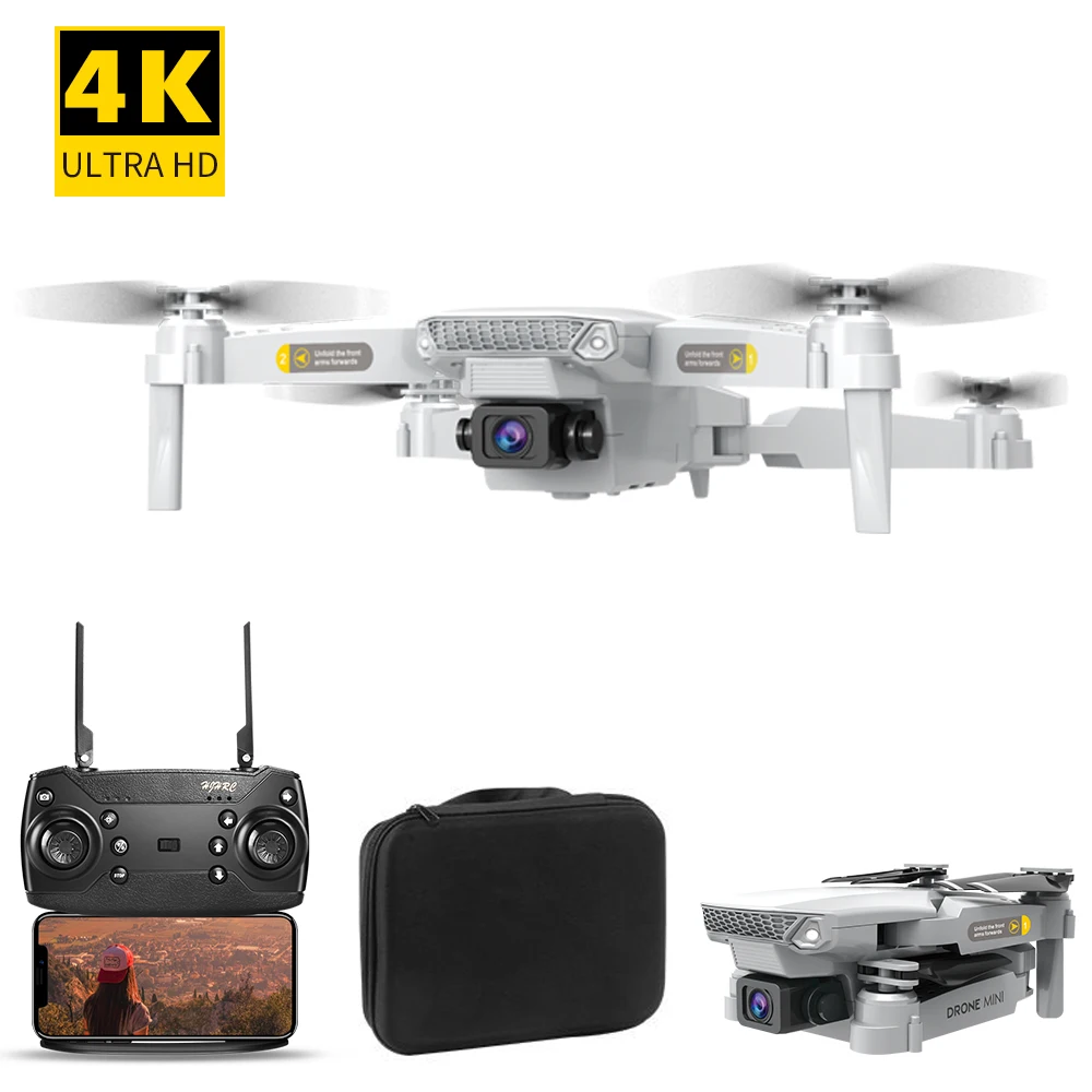 2020 Новый E68 WIFI FPV мини Дрон с широким углом HD 4K 1080P камера режим удержания высоты RC
