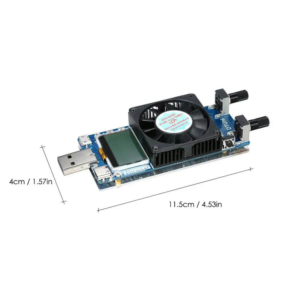 35w electronic load tester module constant current resistance 0.2A~3A USB power battery testers PCB board
