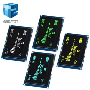 

GREATZT 2.42" 2.42 inch LCD Screen White Yellow 128x64 OLED Display Module IIC I2C SPI Serial for C51 SPD0301