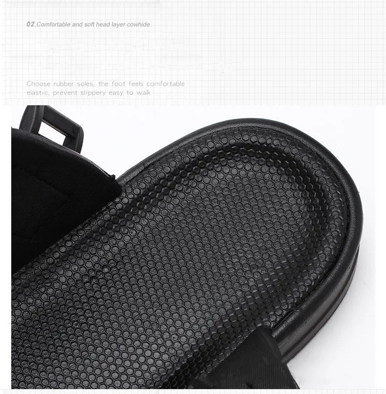 Летние мужские сандалии в новом стиле Модные шлепанцы Дышащие пляжные Трендовая