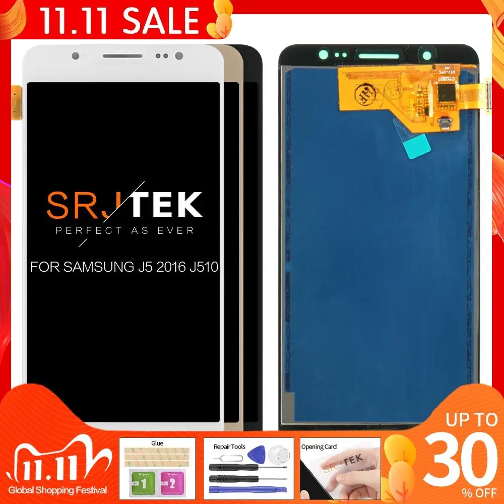 Для Samsung Galaxy J510 J510FN J510F J510G J510Y J510M дисплей сенсорный экран дигитайзер сборка для J5
